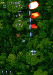 Strikers 1945 for Arcade - Destroying a line of easy targets...