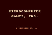 Dnieper River Line for Atari 8-bit - Microcomputer Games logo screen.