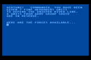 Dnieper River Line for Atari 8-bit - Scenario introduction.