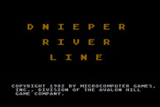 Dnieper River Line for Atari 8-bit - Title screen.