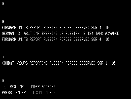 Dnieper River Line TRS-80 Screenshot: Under attack!