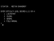 Dnieper River Line for TRS-80 - Select a difficulty level.