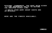 Dnieper River Line for Commodore 64 - Here are the forces available...
