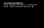 Dnieper River Line for Commodore 64 - Entering the next command...