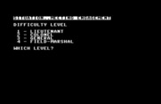 Dnieper River Line for Commodore 64 - Select a difficulty level.