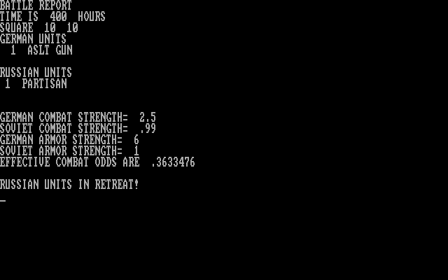 Dnieper River Line IBM PC/Compatibles Screenshot: Russian units in retreat!