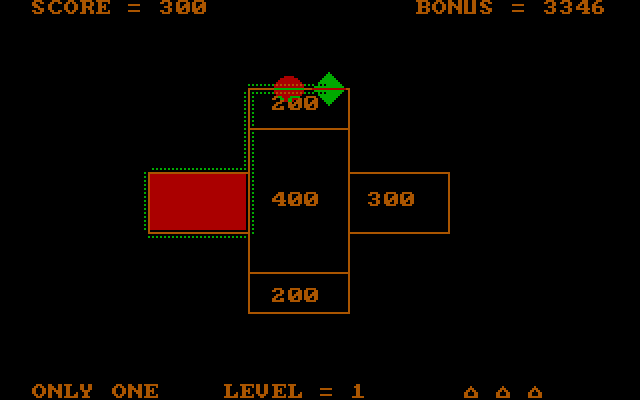Boxer Rebellion IBM PC/Compatibles Screenshot: Level 1; Filling in boxes...