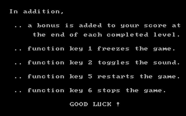 Boxer Rebellion IBM PC/Compatibles Screenshot: Game instructions, part 4.