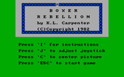Boxer Rebellion for IBM PC/Compatibles - Title screen and main menu.