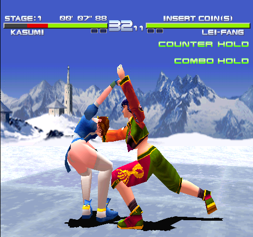 Dead or Alive++ Arcade Screenshot: I'm losing this fight already...