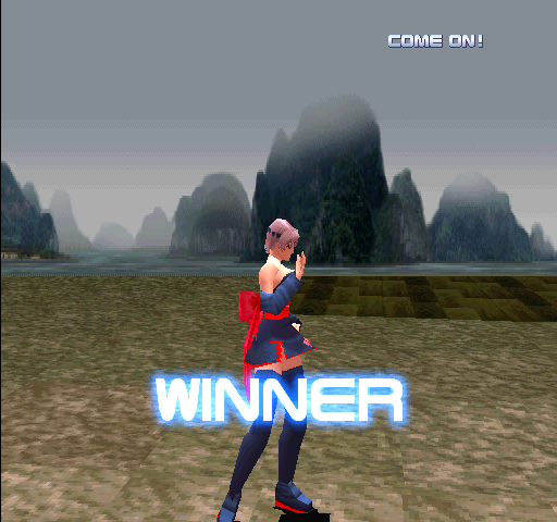 Dead or Alive++ Arcade Screenshot: We have a winner!