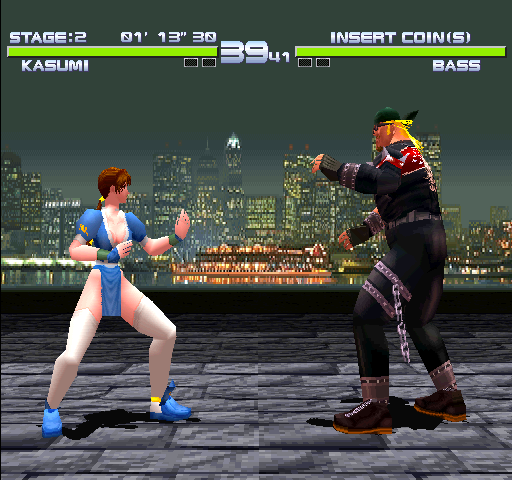 Dead or Alive++ Arcade Screenshot: My next opponent is a lot bigger than I am!