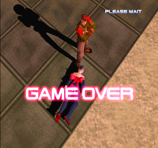 Dead or Alive++ Arcade Screenshot: Game over.