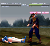 Dead or Alive++ for Arcade - Knocked out by a counter blow...