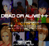 Dead or Alive++ for Arcade - Title screen.