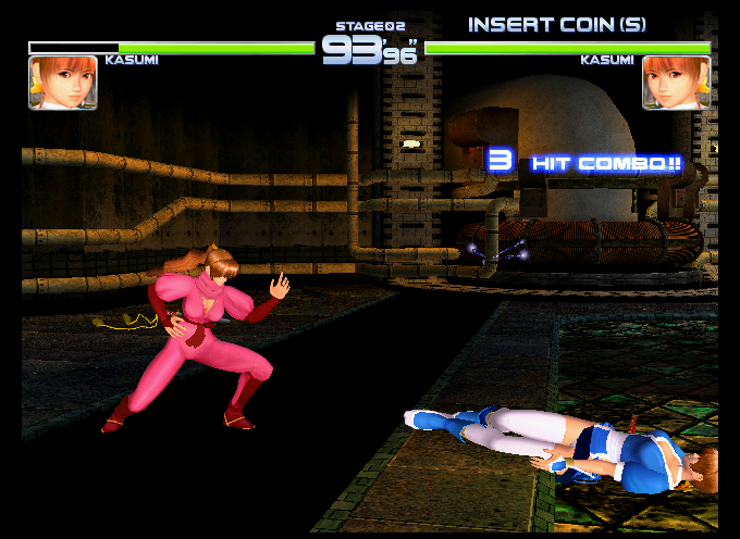 Dead or Alive 2 Arcade Screenshot: I'm down!