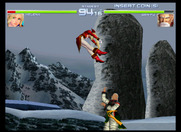 Dead or Alive 2 for Arcade - Knocked into the air...
