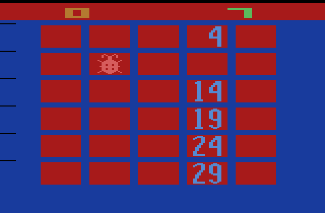 Hunt & Score Atari 2600 Screenshot: Another card revealed, and not a match...