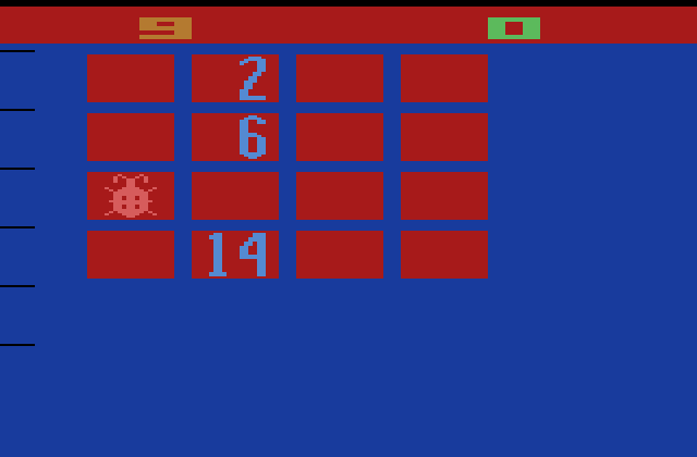 Hunt & Score Atari 2600 Screenshot: I found a bug!