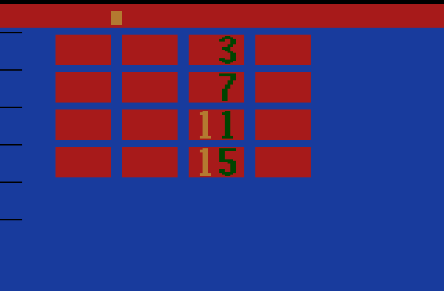 Hunt & Score Atari 2600 Screenshot: Starting screen.