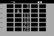 Hunt & Score for Atari 2600 - Due to system limitations, the numbers keep moving instead of all displaying at once.