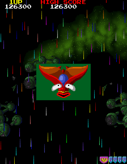 Galaga '88 Arcade Screenshot: The next dimension begins...