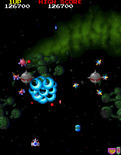 Galaga '88 for Arcade - Explosions may help defeat nearby opponents...
