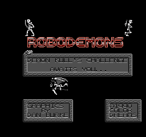 Robodemons NES / Famicom Screenshot: Title screen.