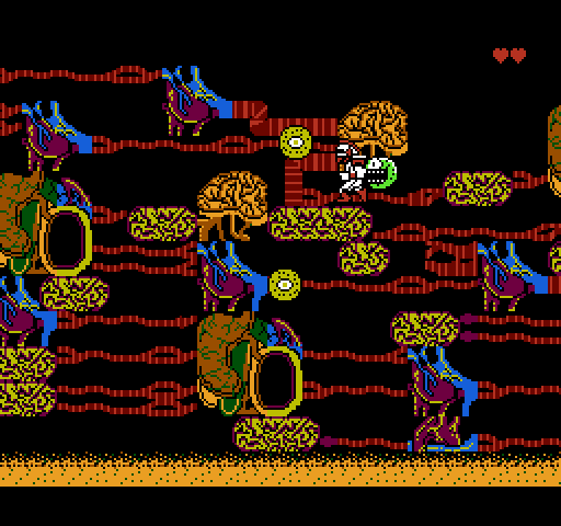 Robodemons NES / Famicom Screenshot: Entering the level of the flesh!
