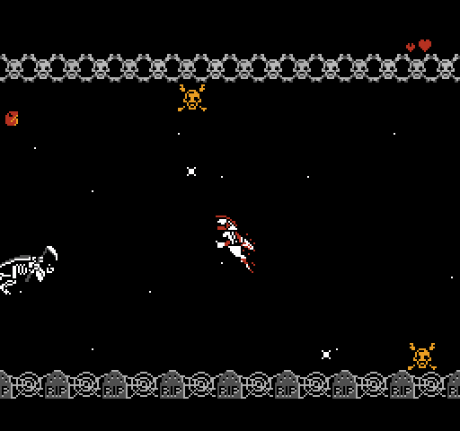 Robodemons NES / Famicom Screenshot: Here comes death...along with a few skulls and other obstacles.