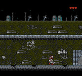 Robodemons for NES / Famicom - The guardian at the end of this level leaps towards you!