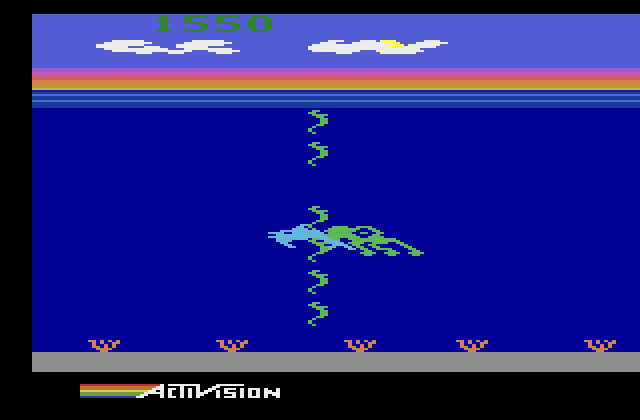 Dolphin Atari 2600 Screenshot: I was caught again!