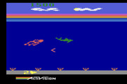Dolphin for Atari 2600 - The squid color changes as the game difficulty increases.