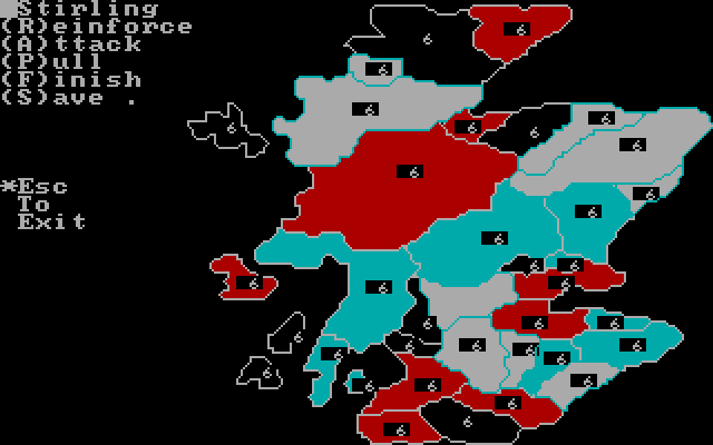 Call to Arms IBM PC/Compatibles Screenshot: Starting the Scotland scenario.