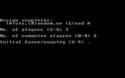 Call to Arms for IBM PC/Compatibles - Setting up some options for a new game.