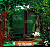 Triple Hunt for Arcade - Hit the bear; game attract mode.
