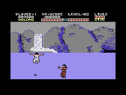 Yie Ar Kung-Fu for Commodore 16 & Plus/4 - Jumping over a weapon...