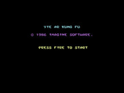 Yie Ar Kung-Fu for Commodore 16 & Plus/4 - Title screen.