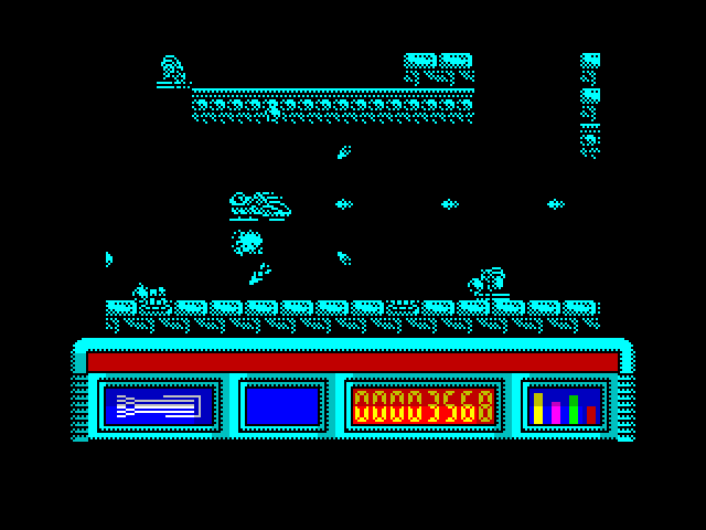 X-Out ZX Spectrum Screenshot: Enemies attack from above and below!