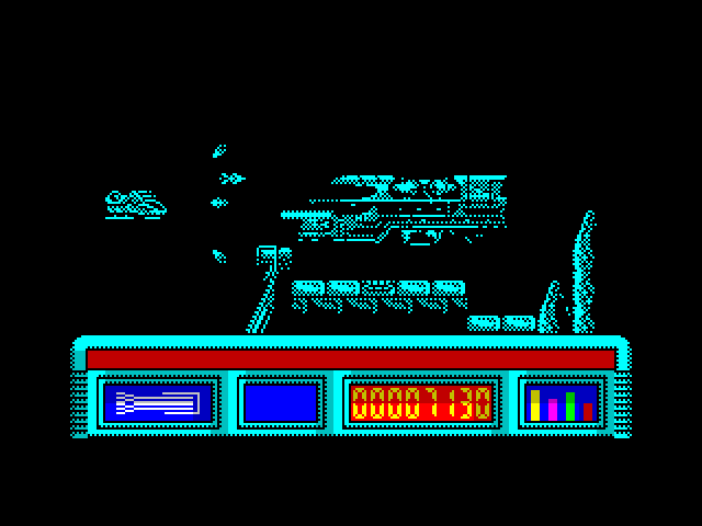 X-Out ZX Spectrum Screenshot: Another large boss appears.