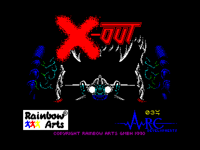X-Out ZX Spectrum Screenshot: Loading screen.
