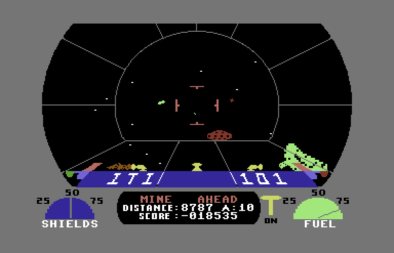 Blockade Runner Commodore 64 Screenshot: Target spotted...