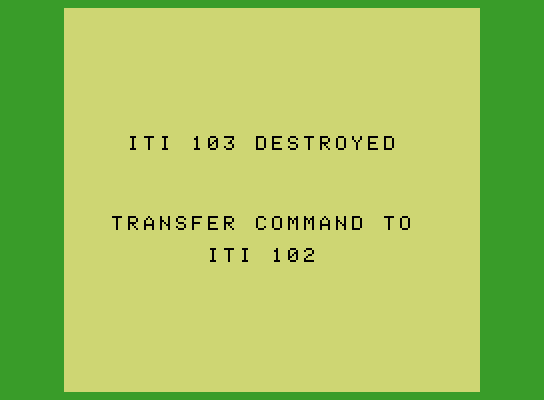 Blockade Runner ColecoVision Screenshot: My first command module was destroyed...