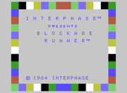 Blockade Runner for ColecoVision - Title screen.