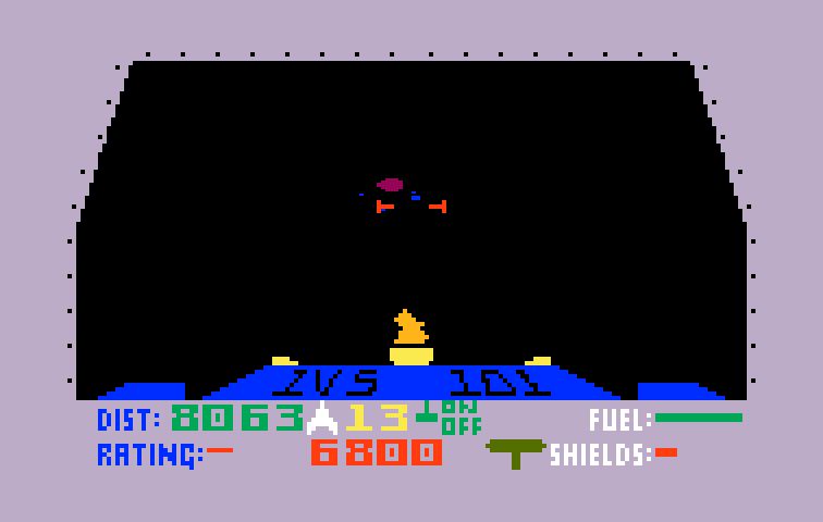 Blockade Runner Intellivision Screenshot: My shields are running low...