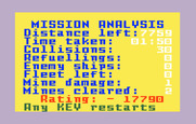 Blockade Runner for Intellivision - Game over, here's the statistics...