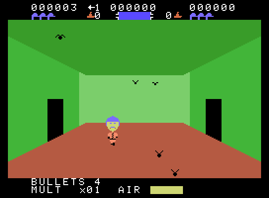 Sewer Sam ColecoVision Screenshot: Reached the end of the line, I'll need to choose a different path...