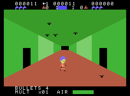 Sewer Sam ColecoVision Screenshot: Doorways allow you to move to a different corridor.