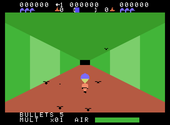 Sewer Sam ColecoVision Screenshot: Game start; watch out for creatures!