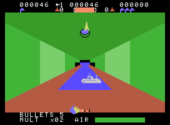 Sewer Sam ColecoVision Screenshot: The submarine got me...